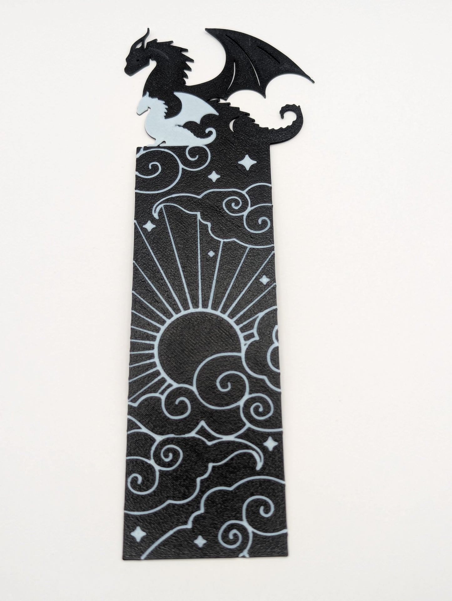 Black & White Dragons with the Sun Bookmark